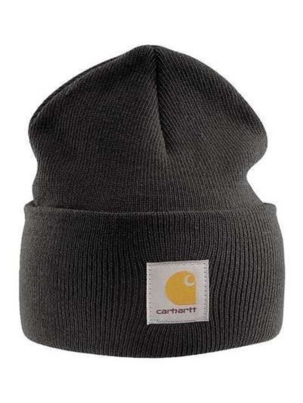 NWT Carhartt Logo Acrylic Watch Hat Beanie Black Warm Durable Winter Cap